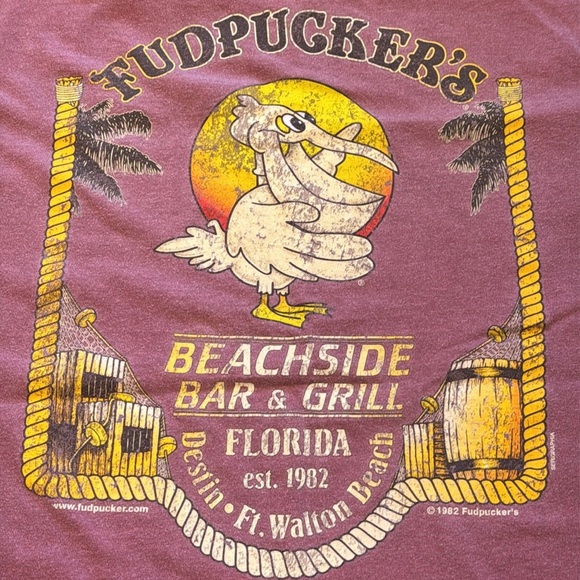 Comfort Colors Graphic T-Shirt Unisex Short Sleeve Fudpuckers Florida Small - Picture 8 of 11